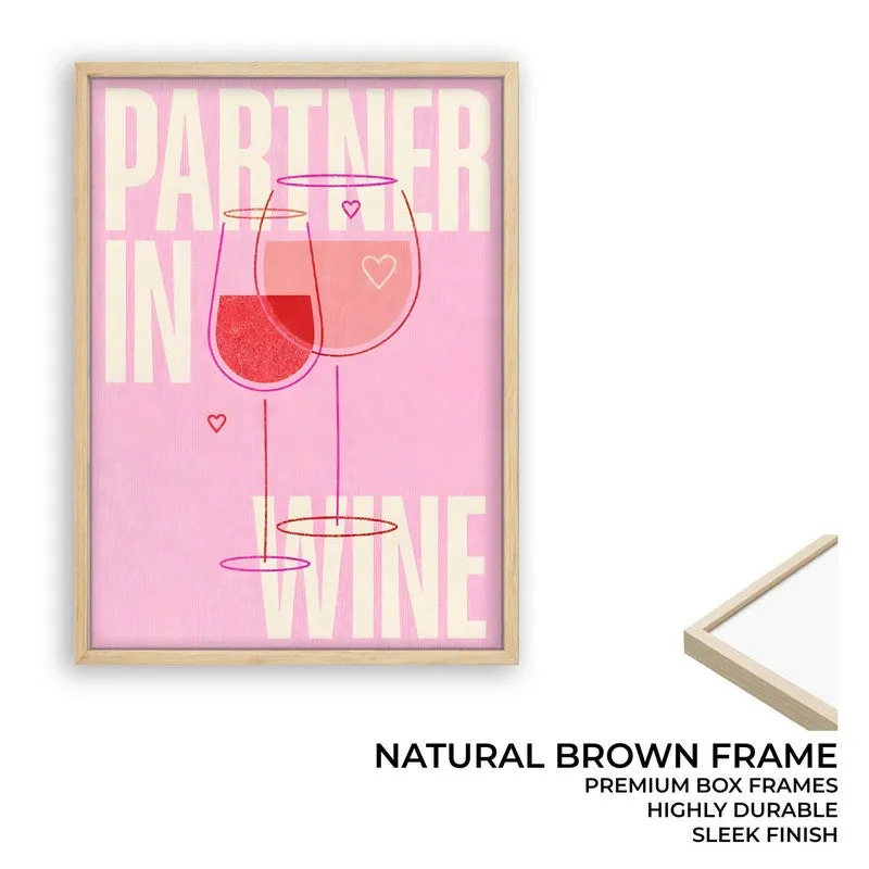 Partner In Wine Archival Canvas Wall Art - Brown media 8