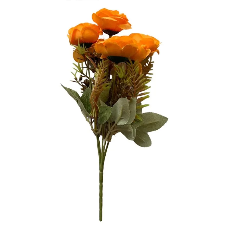 Yarr-Rozy Rose Artificial Flower Stick - Orange media 8