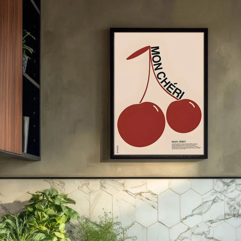 Mon Cheri Archival Canvas Wall Art - Black media 3