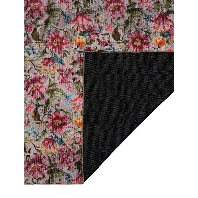 Sumaya Floral Polyester Carpet - Pink media 5