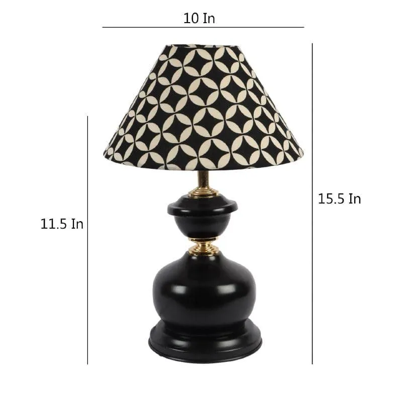 Tatania Aira Fabric Table Lamp - Black,White media 5