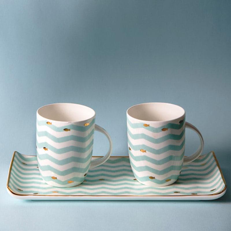 Wavy Bone China Coffee Mug  - Set of Three media 3