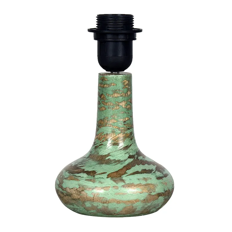 Pelion Fabric Table Lamp - Ivory,Green media 4