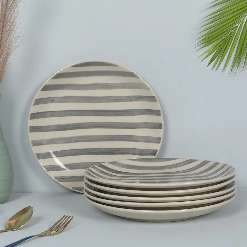 Elarion Dinner Plate (Grey,White) - Set Of Six media 3