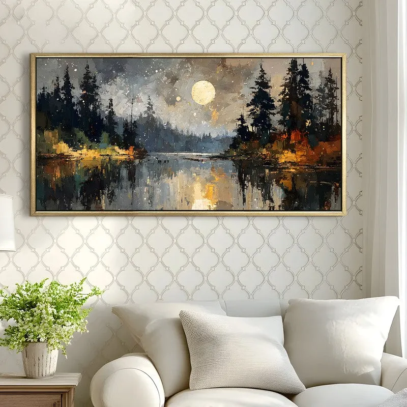 Silent Pines Canvas Wall Painting With Frame media 4