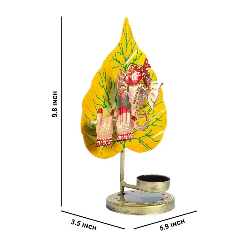 Divine Harmony Ganesha Iron Tea Light Candle Holder media 8