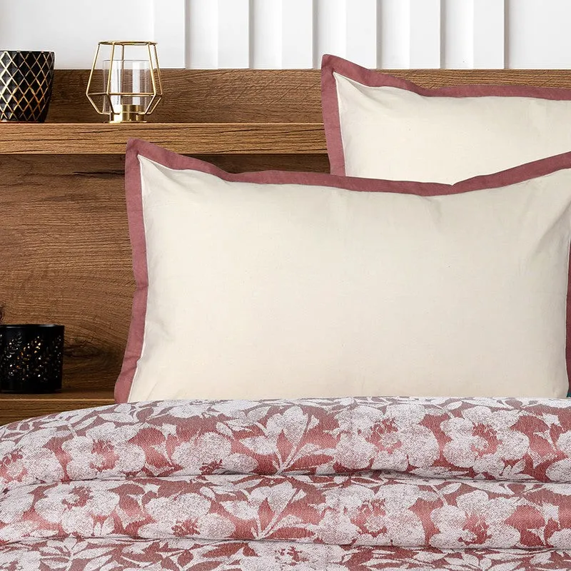 Blossom Breeze Cotton Bedsheet (Pink) - 224 TC media 4