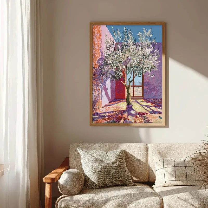 Pastel Canopy Canvas Wall Painting - Brown Frame media 6