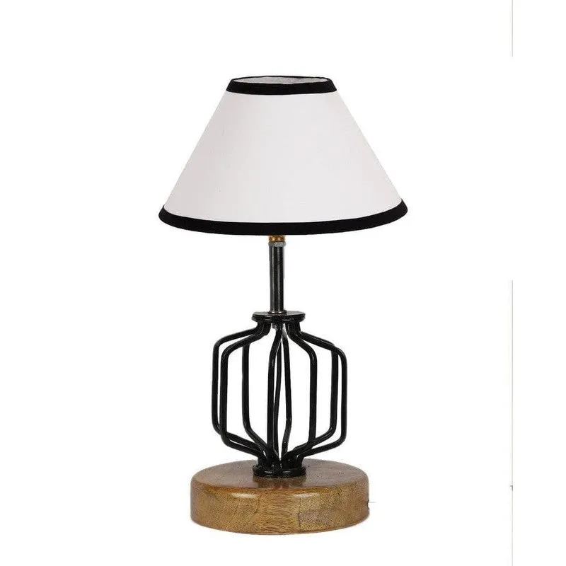 Cosmo Fabric Table Lamp - White,Black media 4