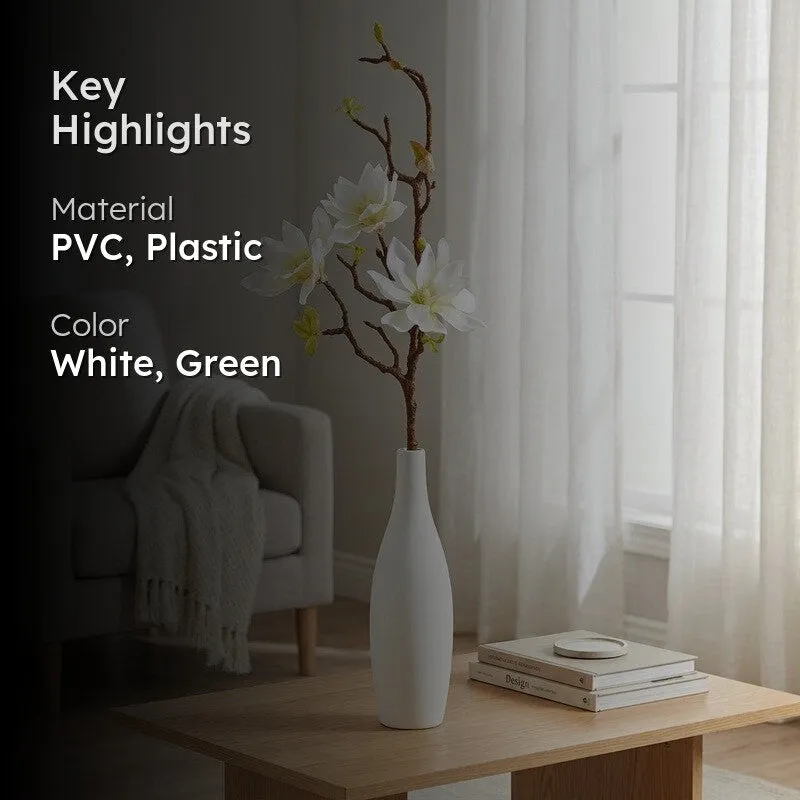 Magnolia Meadow Artificial Flower Stem - White media 2