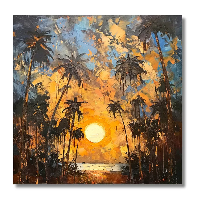 Sunset At Palm Grove Showpiece media 5