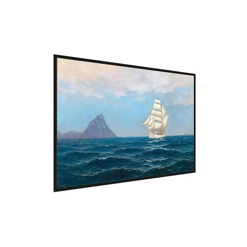 A Sailing Ship Canvas Wall Painting - Black Frame media 3