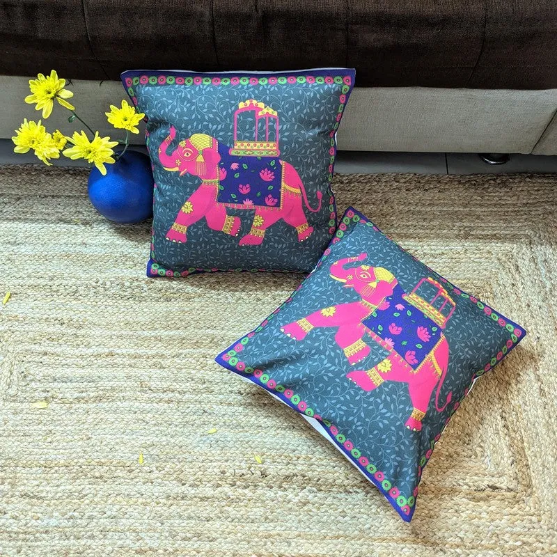 Regal Tusker Cushion Cover - Set Of Two media 1