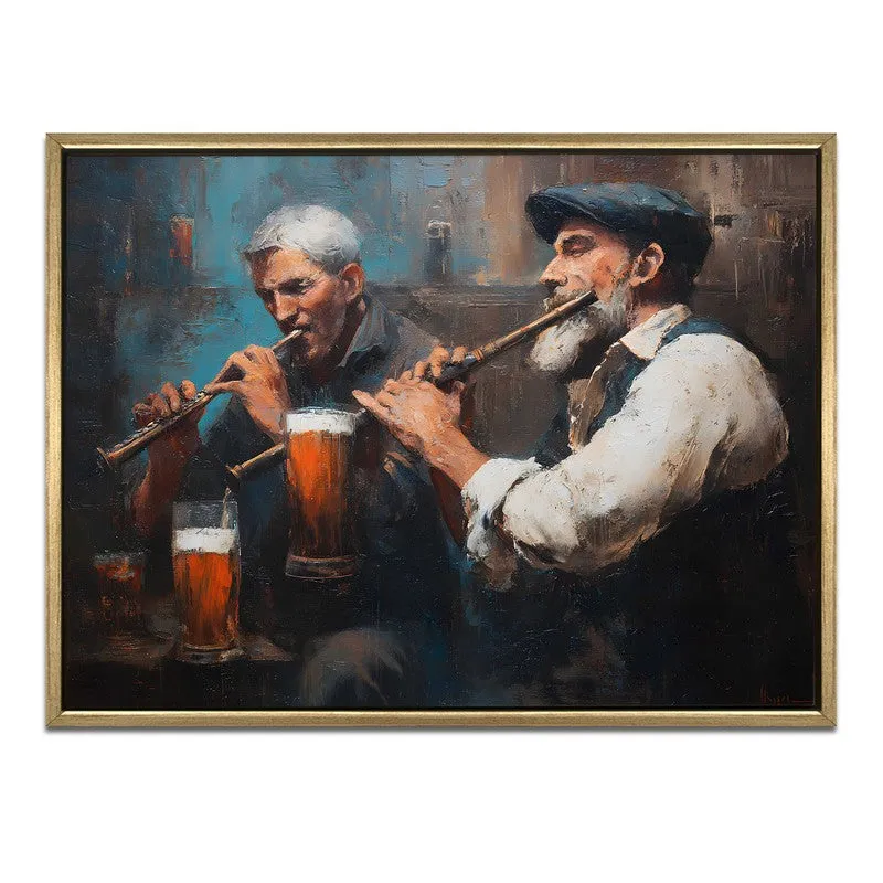 Fiddle & Ale Canvas Wall Painting With Frame media 3