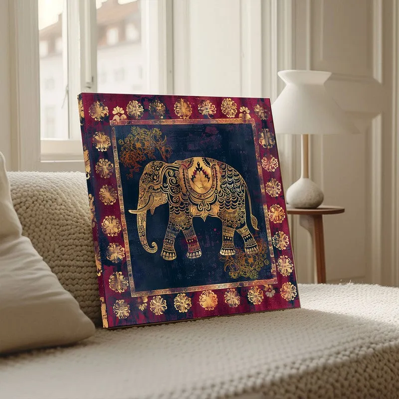 Ethnic Aura Elephant Wall Painting media 3