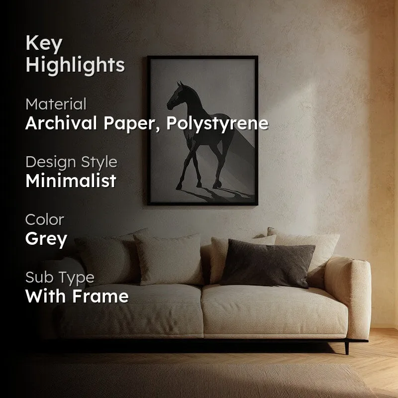 Silent Strength Wall Painting With Black Frame media 2