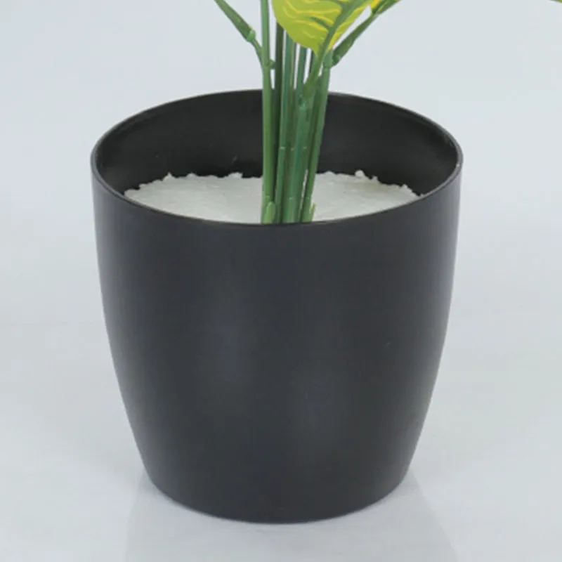 Edena Artificial Yellow Croton With Black Plastic Pot - 1.6 Feet media 3