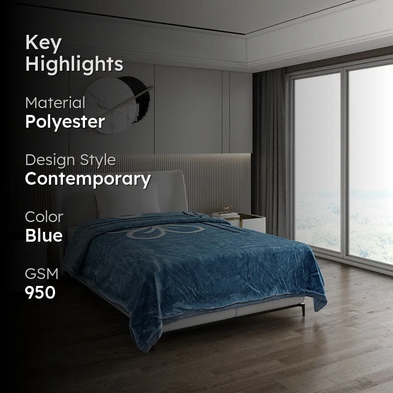 Monte Carlo Azure Dreamscape Blanket (Blue)- 950 GSM media 2