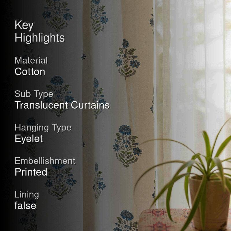 Urban Space Liberty Curtain (Blue) - Set Of Two media 2