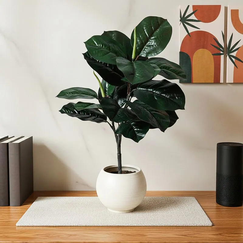 Artificial Everlasting Fiddle Fig Plant With Pot - 71 cm (2.3 ft) media 1