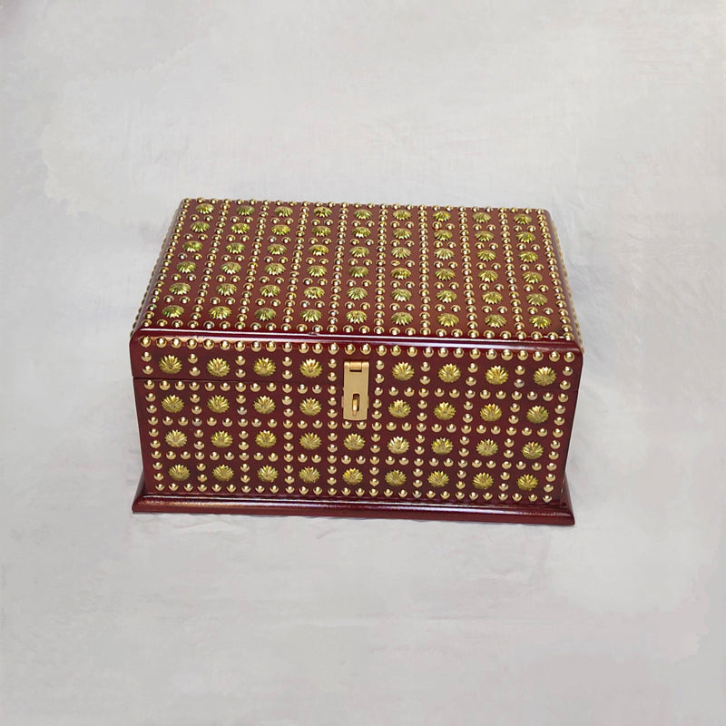 Vaira Decorative Wood Jewel Box - Red & Green media 3