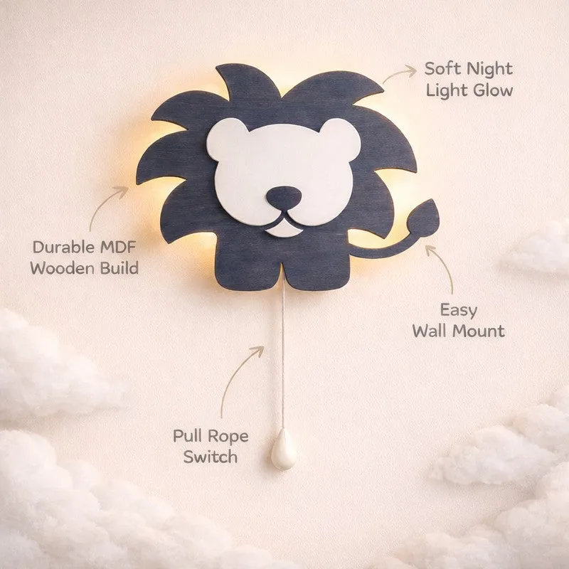 Pureva Lion Battery Operated MDF Wall Lamp - Blue media 9