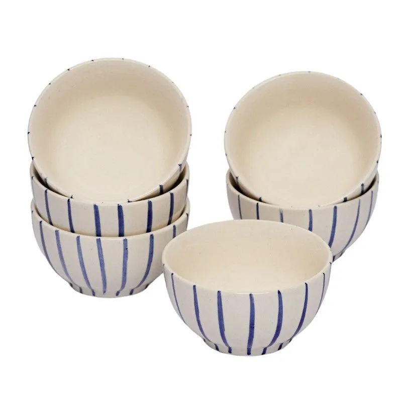 Snackora Ceramic Snack Bowls (White, 150 mL Each) - Set Of Six media 4