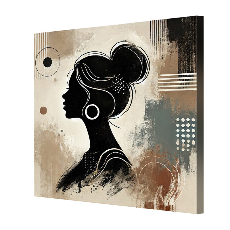 Futuristic Girl Silhouette Wall Painting media 5