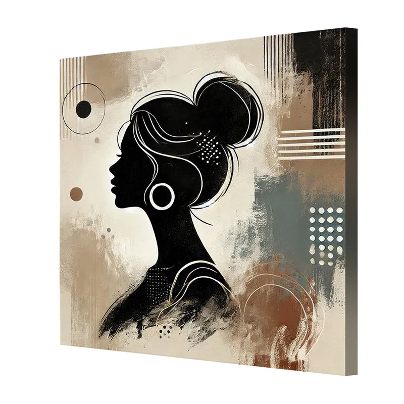 Futuristic Girl Silhouette Wall Painting media 5