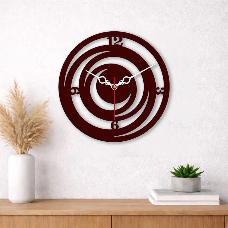 Spiral Loop Wooden Wall Clock media 1