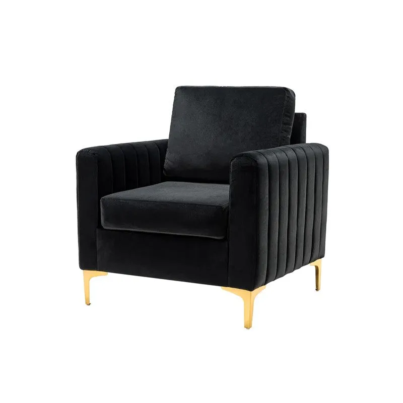 Baseo Neem Wood Accent Chair - Black media 3