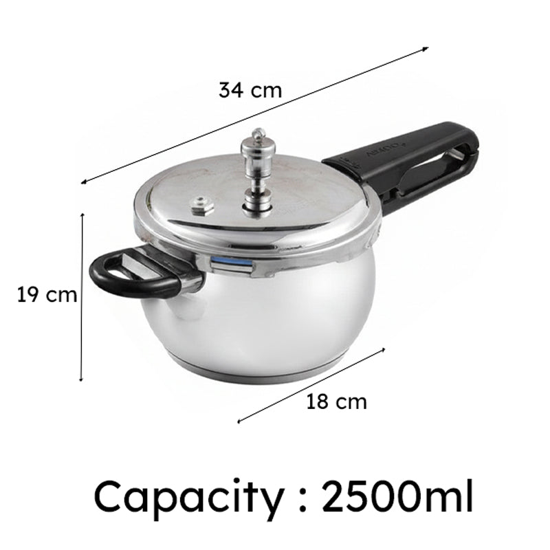 Vinod Morvex Pressure Cooker Stainless Steel - 2500 mL media 8