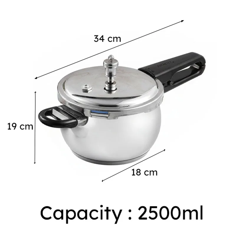 Vinod Morvex Pressure Cooker Stainless Steel - 2500 mL - 8
