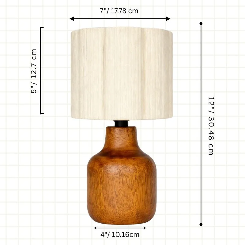 Halviro Accent Cotton Table Lamp - White media 7