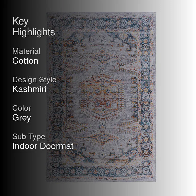 Cymbre Cotton Door Mats - Light Blue media 2