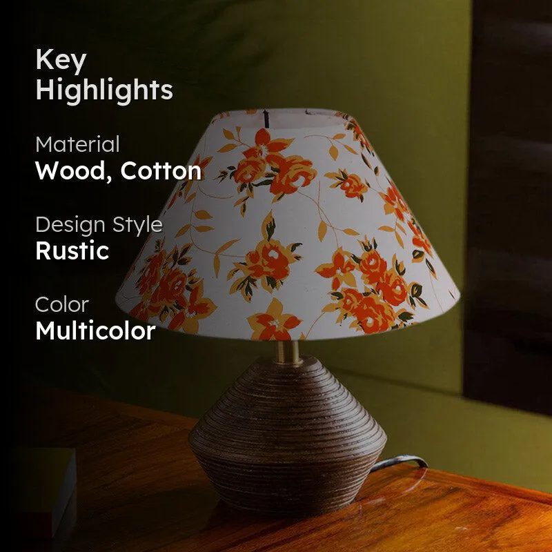 Ibis Yami Cone Wooden Table Lamp - Multicolor media 2