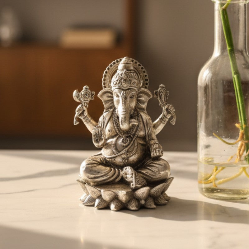 Ornate Ganpati Brass Idol