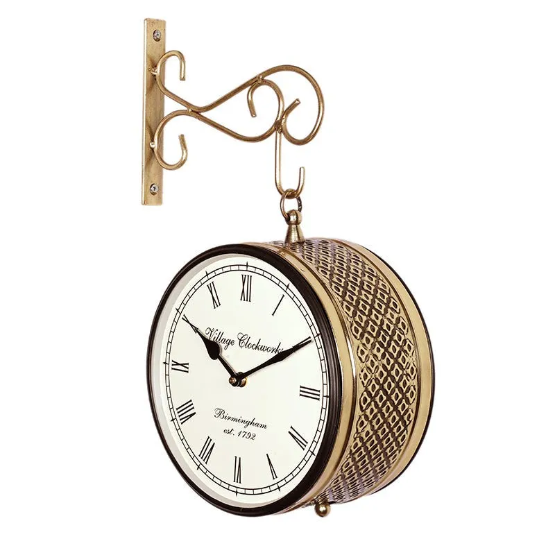 The Time Lord Wood Wall Clock - Gold media 6