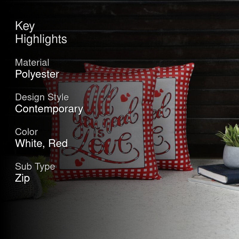 All You Need Is Love Cushion Cover - Set of Two media 2