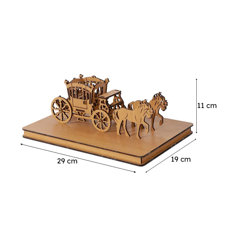 Regal Chariot Showpiece - Light Brown media 7