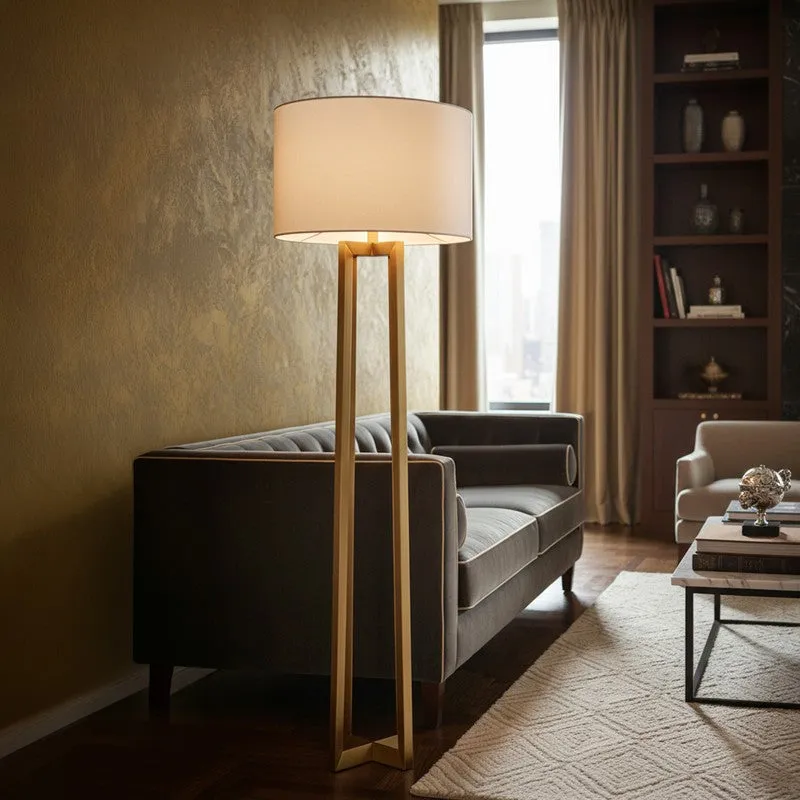 AarviDecor Dalton Accent Metal Floor Lamp - White media 1