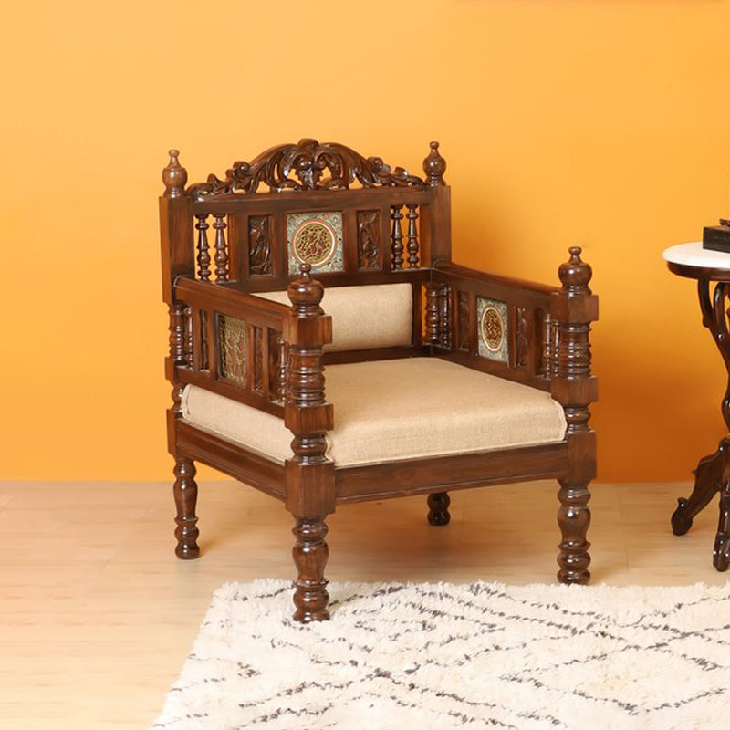 Sultan Teak Wood Accent Chair
