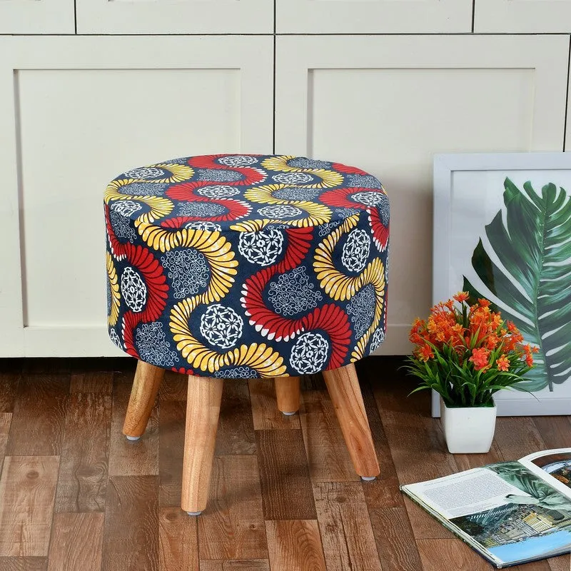 Vivid Abstract Ottoman - Multicolor media 1