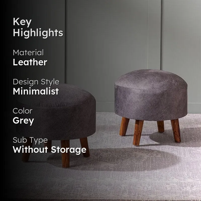 Subtle Style Ottoman (Grey) - Set Of Two media 2