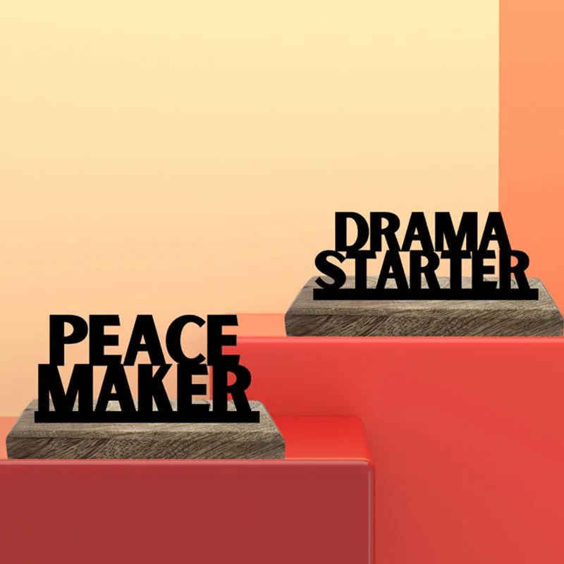 Drama Starter Typography Showpiece - Set Of Two media 3