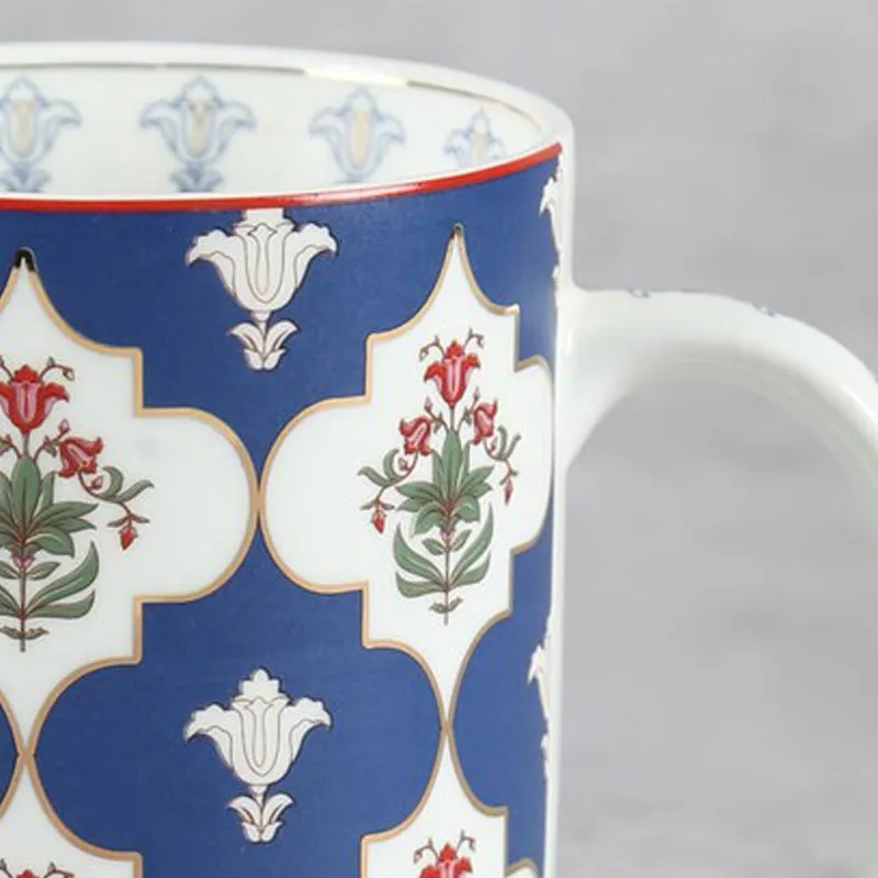 India Circus Blue Lattice Treasures Mug (360 mL Each) - Set Of Two media 4