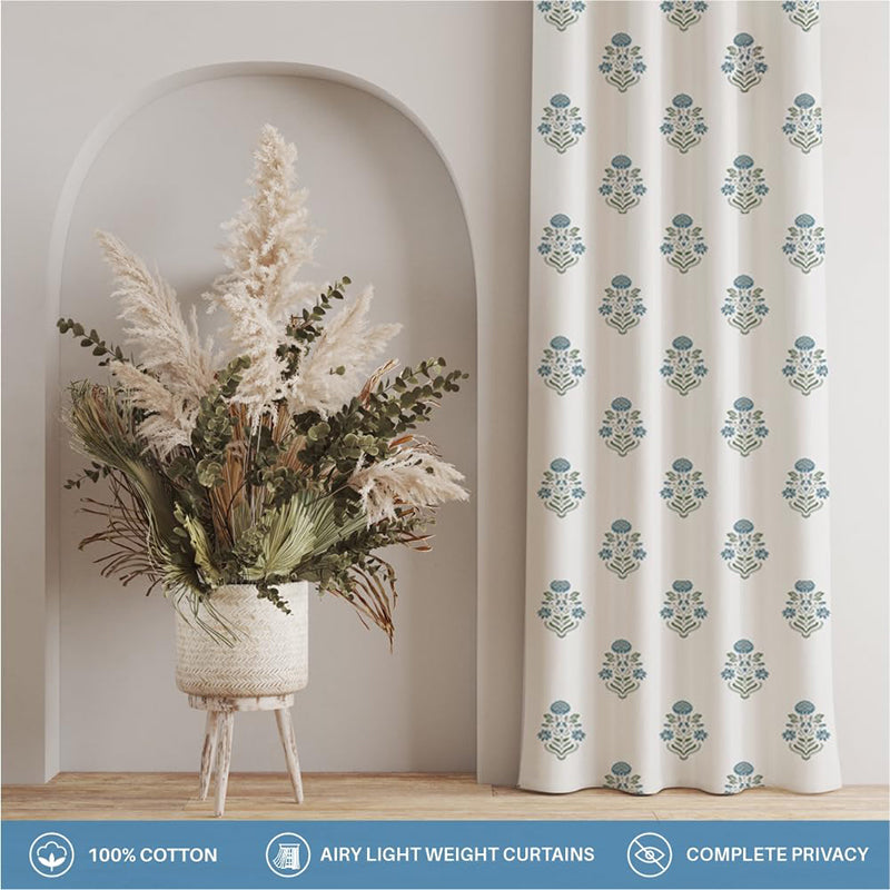 Urban Space Liberty Curtain (Blue) - Set Of Two media 4