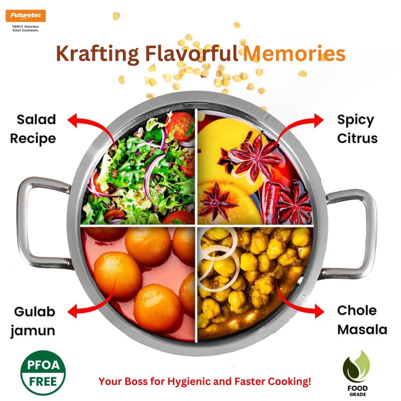 Kraft Cook Craze Kadhai With Lid - 2400 mL media 4