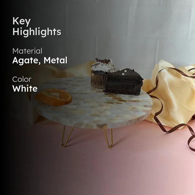 Lvie Mother Of Pearl Cake Stand media 2