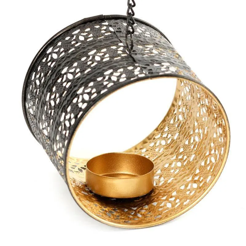 Hanging Jali Cylindrical Tealight Holder media 3